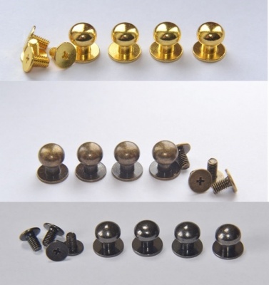 Solid Brass 10mm Knob Set (4 per set)